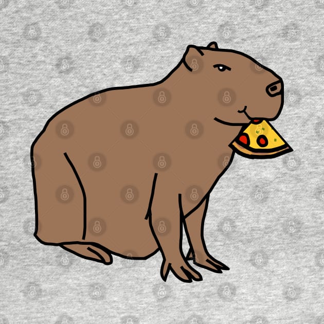 Pizza Slice Capybara by ellenhenryart